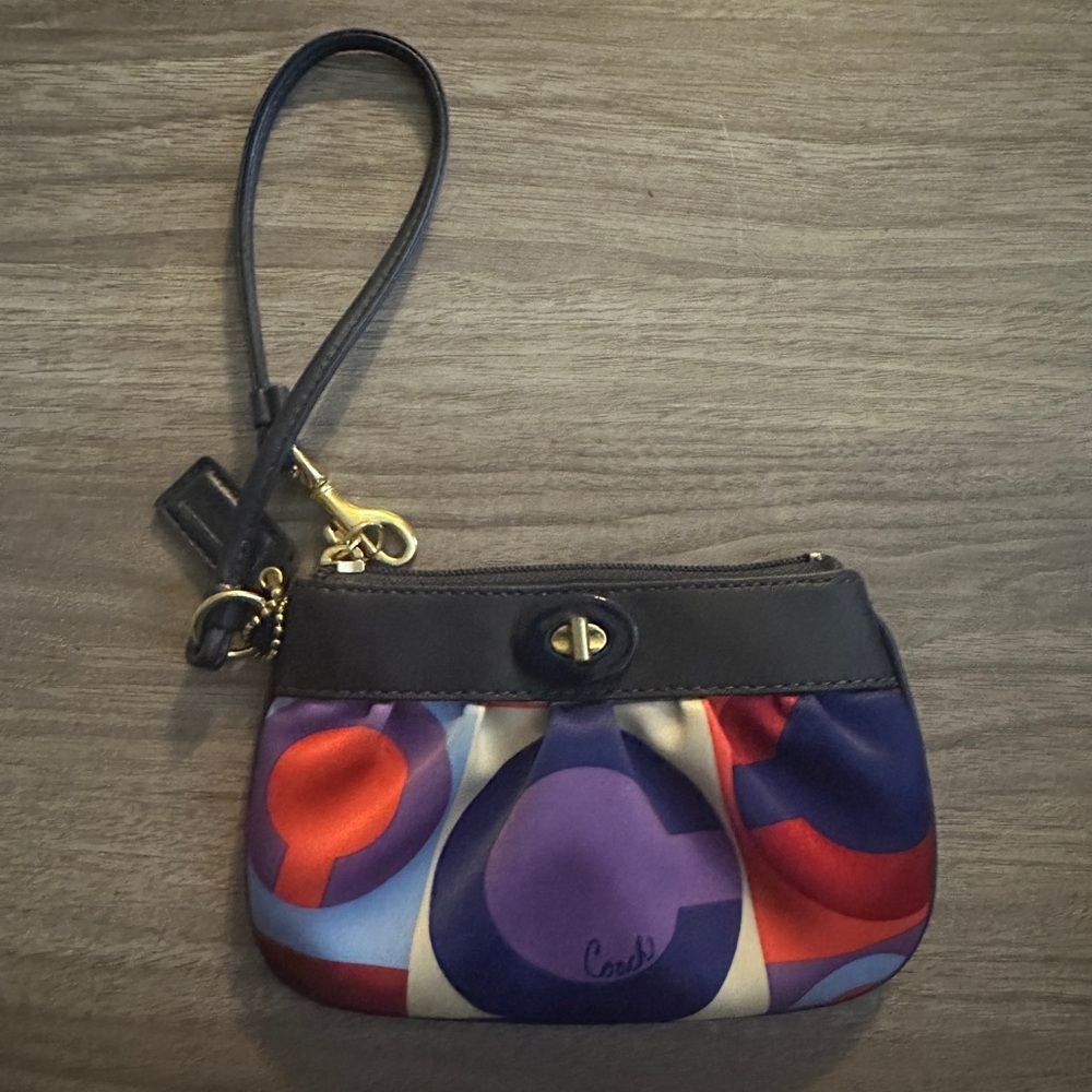 Coach Op Art Redort colorful Wristlet